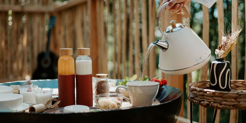 Gastronomic product on the terrace of a lodge in Calviac
